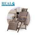 Modern furniture cheap folding steel rattan chair outdoor activity